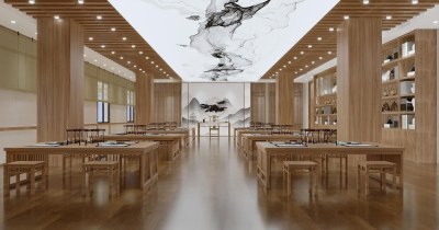 新中式书法教室3D模型下载